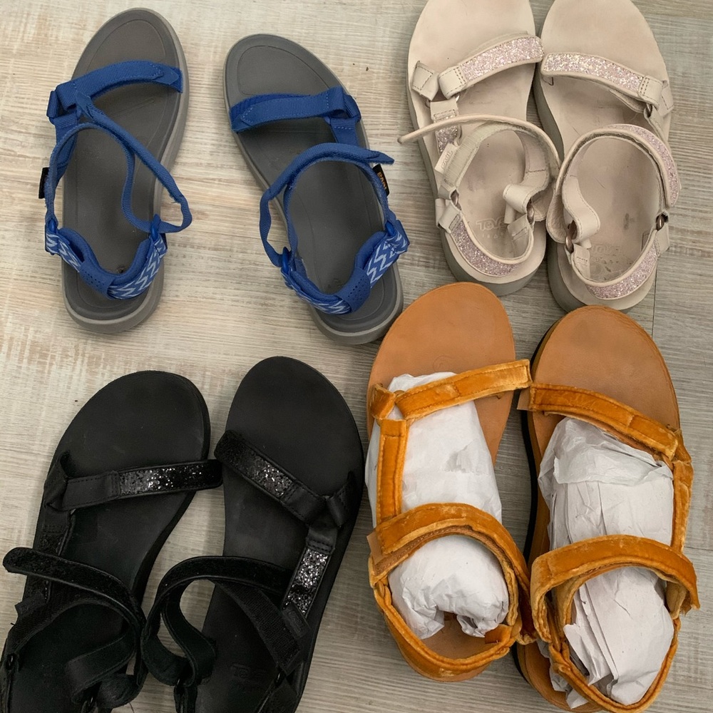 4 pair of teva’s.